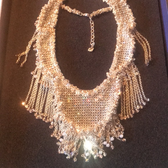 Authentic Swarovski extravagant Long Necklace with Matching earrings. $1900 - Picture 13 of 14
